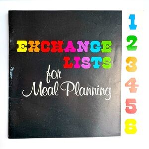 Vintage Exchange List for Meal Planning Booklet